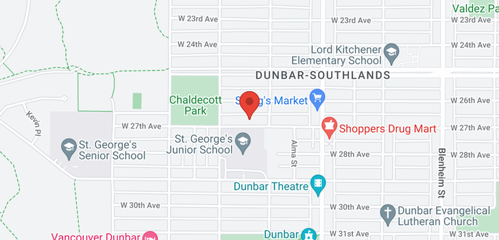 map of 3835 W 27TH AVENUE